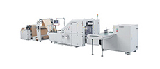 Máquina para producción de bolsas de papel con fondo cuadrado, tipo rollo continuo, SBH150B+DC01+TM01